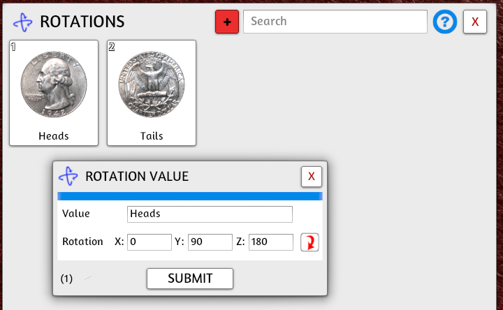 Rotation Value Setup
